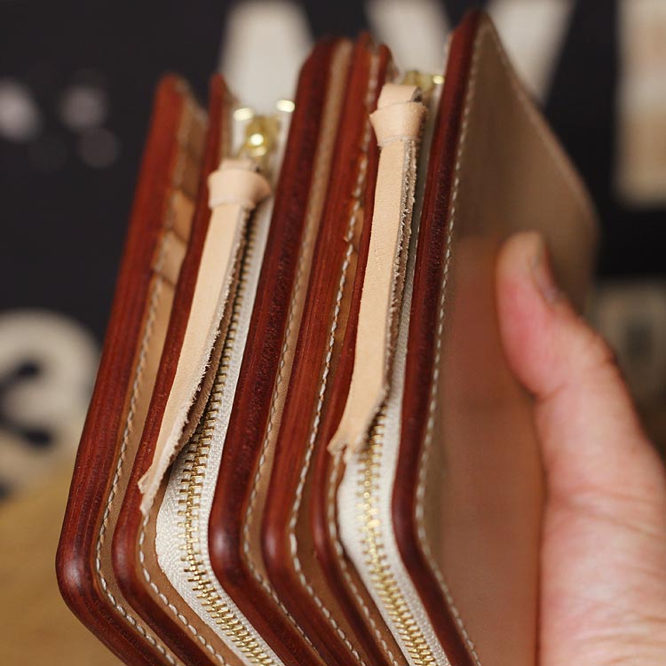 手作りの革財布 ガイア2096 オーダーメイドでお作りするヌメ革のレザー 