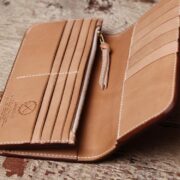 極厚ウォレット第二弾！ヌメ革 極厚ロングウォレットを制作しました！
