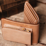 ヌメ革ショートウォレットの小銭入れをファスナー小銭入れに変更して外付けカスタム